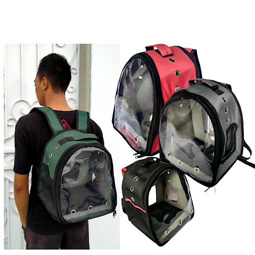 TAS RANSEL KUCING TRANSPARAN PET BACKPACK TAS RANSEL HEWAN KUCING PELIHARAAN PET CARGO