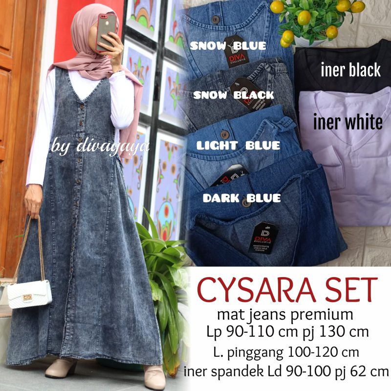 CYSARA OVERALL SETELAN + INER