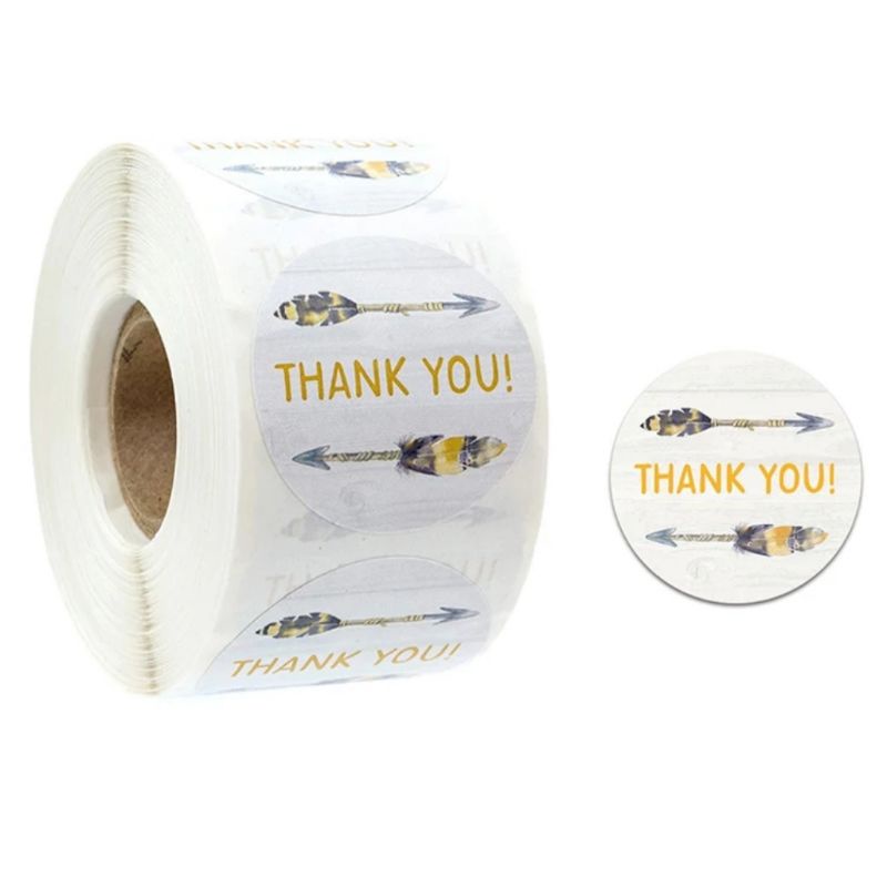 [100PCS] (Part 2) Sticker Label Thank You for Your Order Baked with Love Diameter 2,5cm-V
