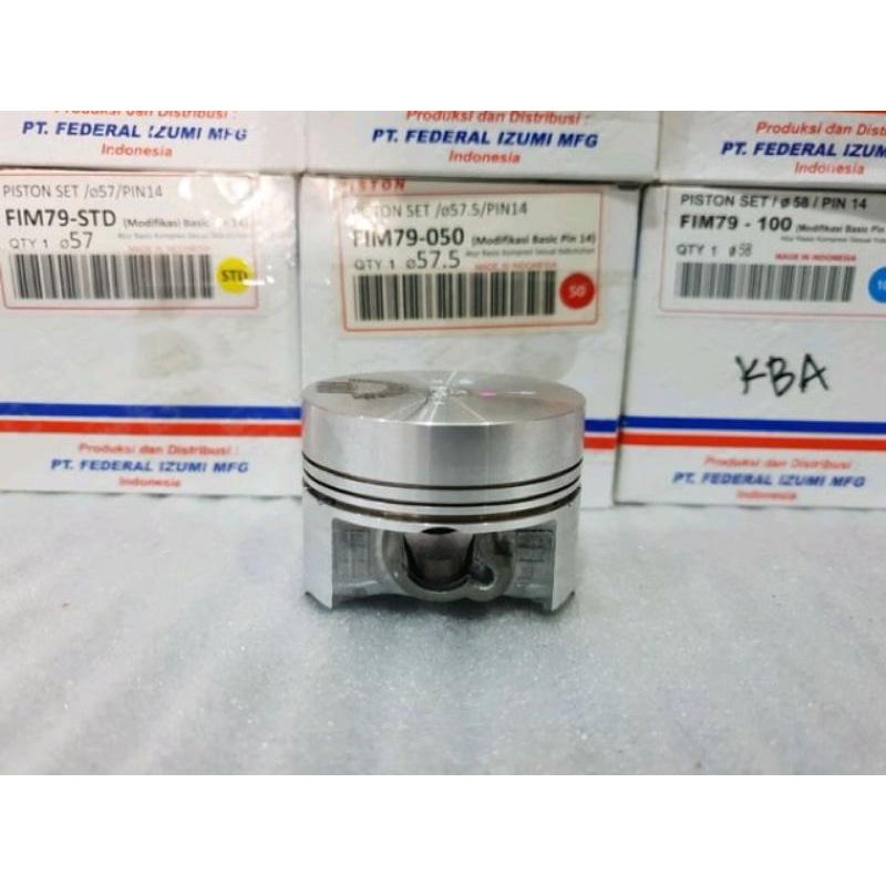 Piston kit mentahan vixion mx Klx Crf 150 vario 150 xeon mx king pin 14 57 57.5 58 58.5 59 59.5 60mm