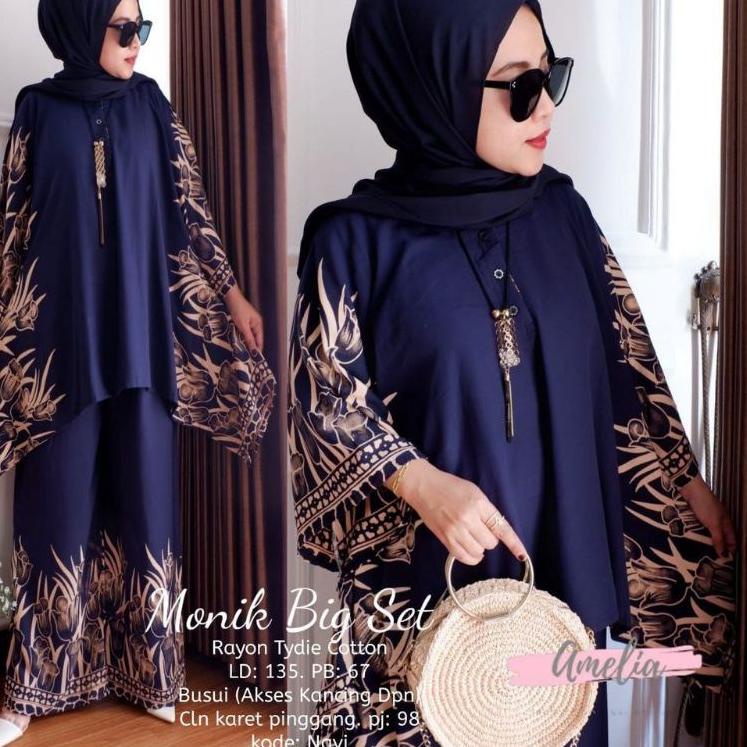 Murah Gembira MONIK BIG SET // SEKTA BIG SET // KARTINI BIG SET // Daster Setelan Waka Jumbo Motif K