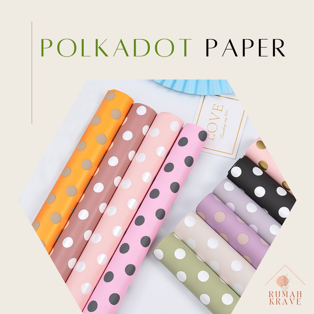 

RUMAH KRAVE - Polkadot Cellophane Wrapping Paper Kertas Bunga Buket