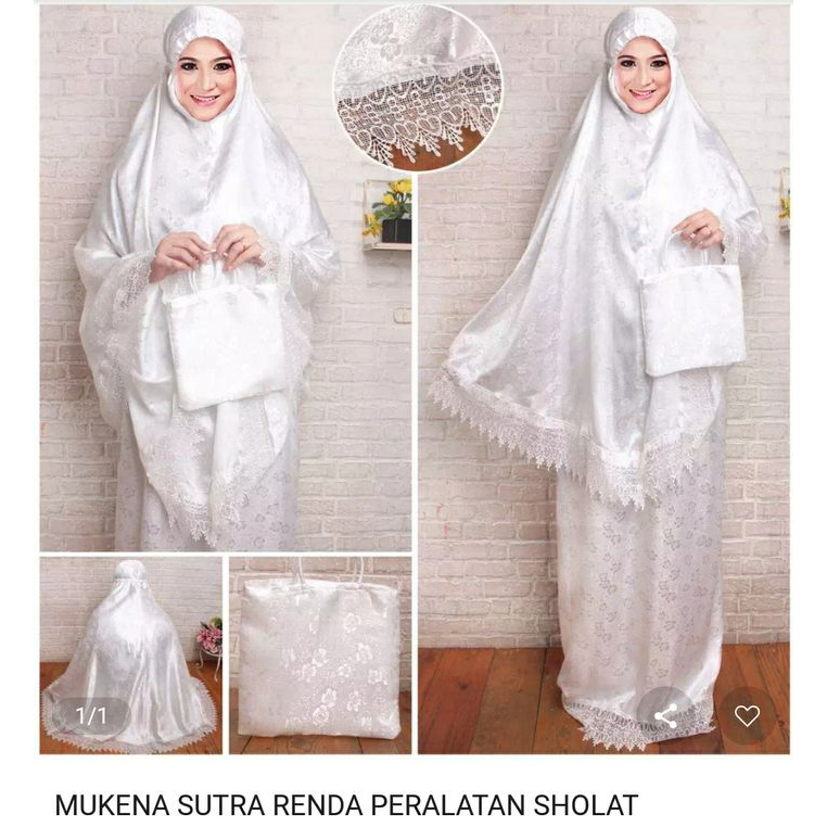 TERLARIS MUKENA PUTIH DEWASA BAHAN SUTRA VELVET MUKENA MURAH