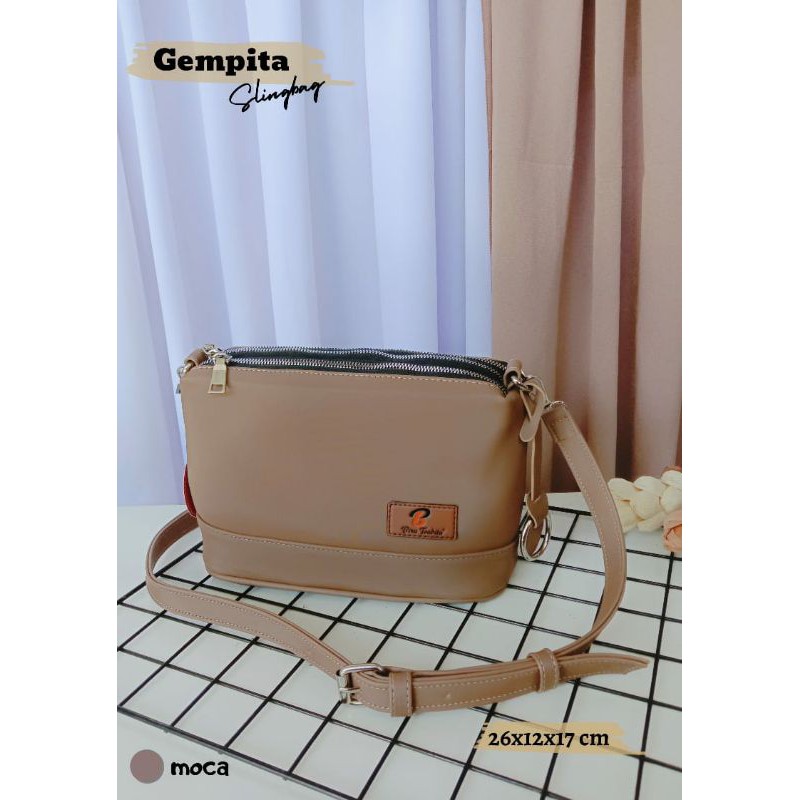 READY GEMPITA SLINGBAG CHOCOLY TALI PANJANG BY BIRU TSABITA