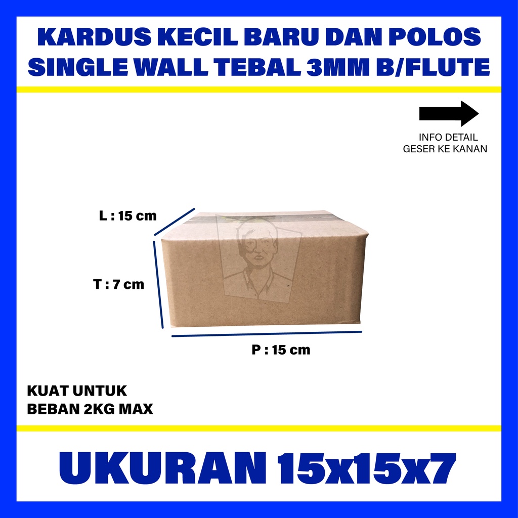 

Kardus Polos Box Karton Packing Murah UK 15 x 15 x 7