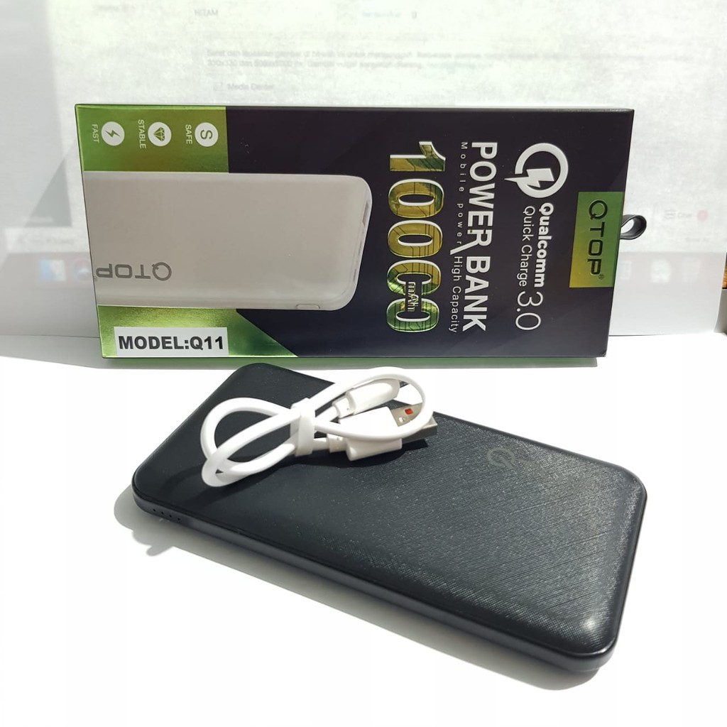 Powerbank QTOP Mobile Power Qualcomm 10000mAh Q11 ORIGINAL 100% [QTOP.ID]