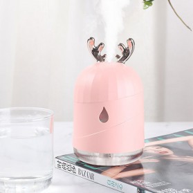 Berlato Humidifier Pelembab Udara Aromatherapy Cute Deer Design 220ml - K-H160 - Pink