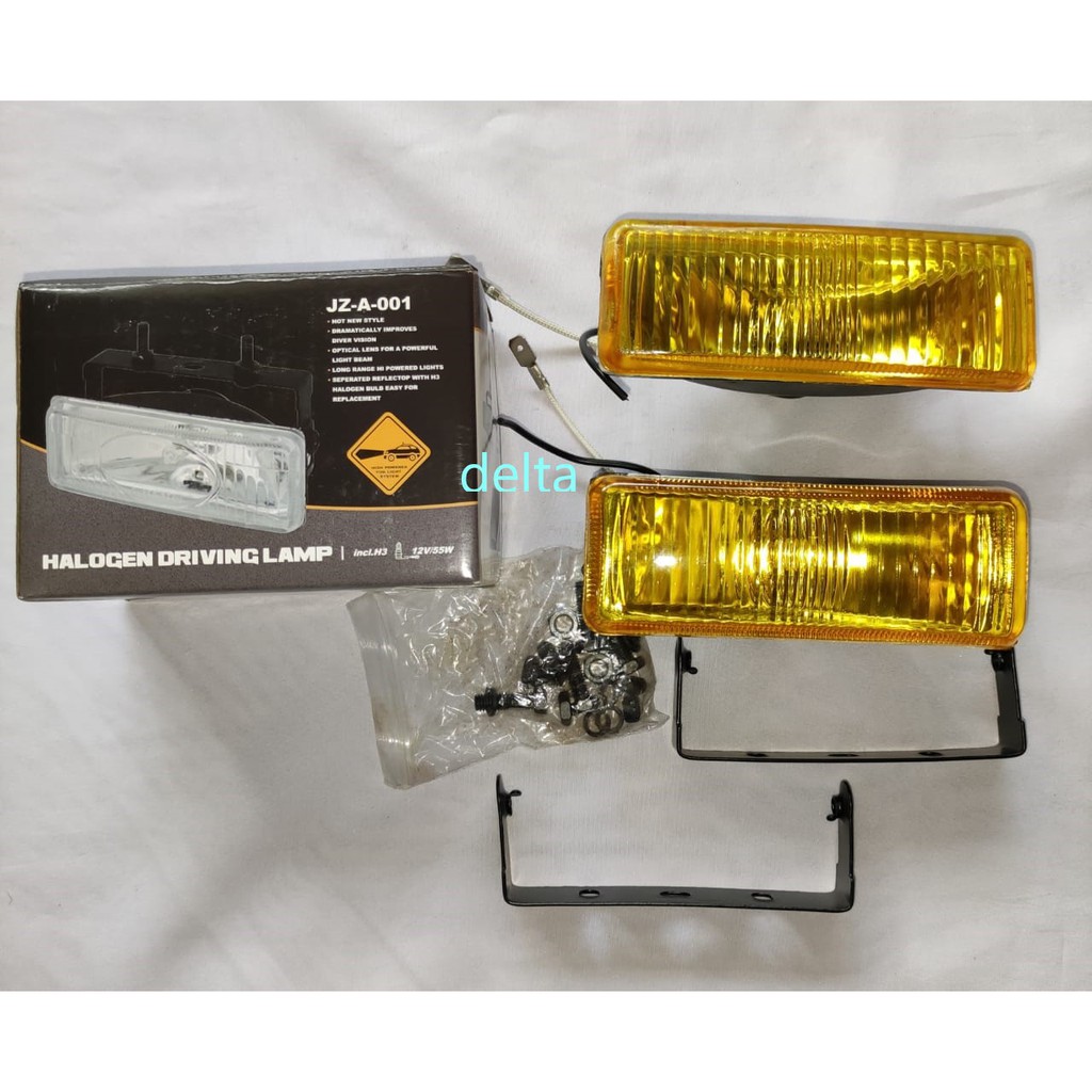 Lampu Kabut Foglamp kotak persegi universal 2pcs 12 dan 24v