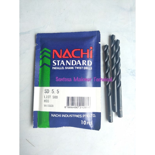 NACHI 5,5 MM Mata Bor Besi Drill Bit HSS 5.5 5.5mm 5,5mm