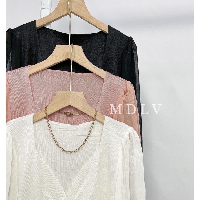 MDLV ~ 3546 Maggie Knit Top Women Knit Blouse Premium Blouse Import Atasan Rajut Lengan Panjang Fashion Import