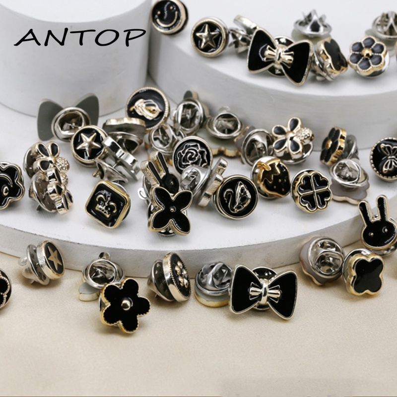 Pin Bros Bentuk Bunga Ikatan Untuk Aksesoris Perhiasan Pakaian ANTOP