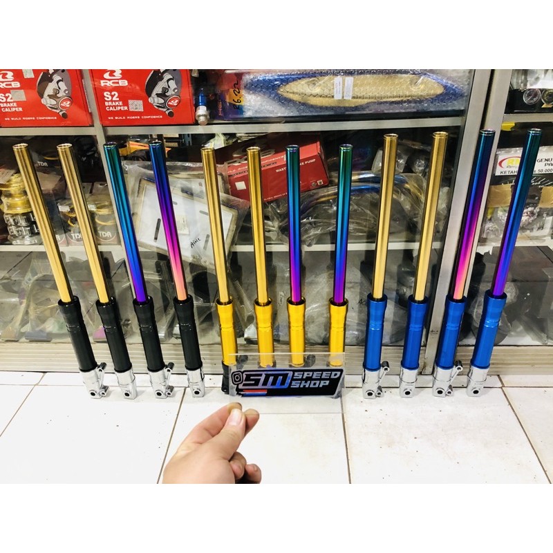 Paketan Shock depan as 26 Ninja R-RR Satria FU Mio Jupiter Drag as merk INNER Shock depan komplit 26