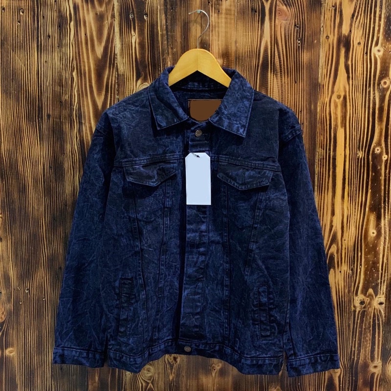 JAKET JEAN SANWSH PRA JAKET  JEAN SNOW BLAK JAKT PRIA JAKET JEAN DENIM JAKET LEVI COPLE  JAKT JENS LEVI-Bluewash