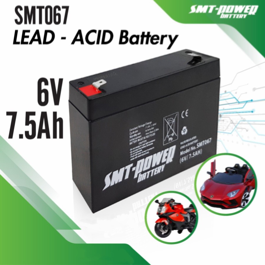 BATTERY MAINAN MOTOR DAN MOBIL ANAK PLIKO DLL SMT 6V 7AH