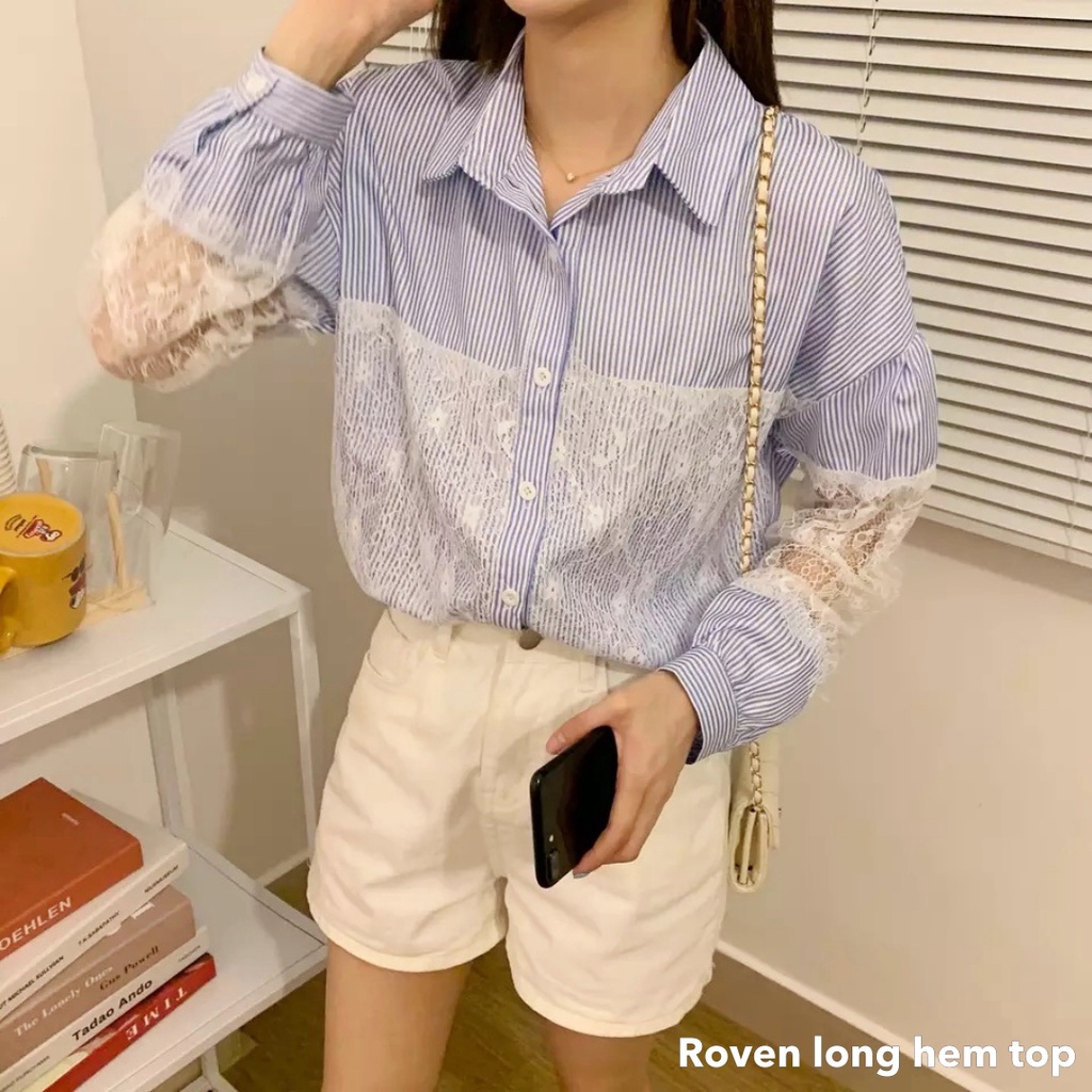 Roven long hem top - Thejanclothes