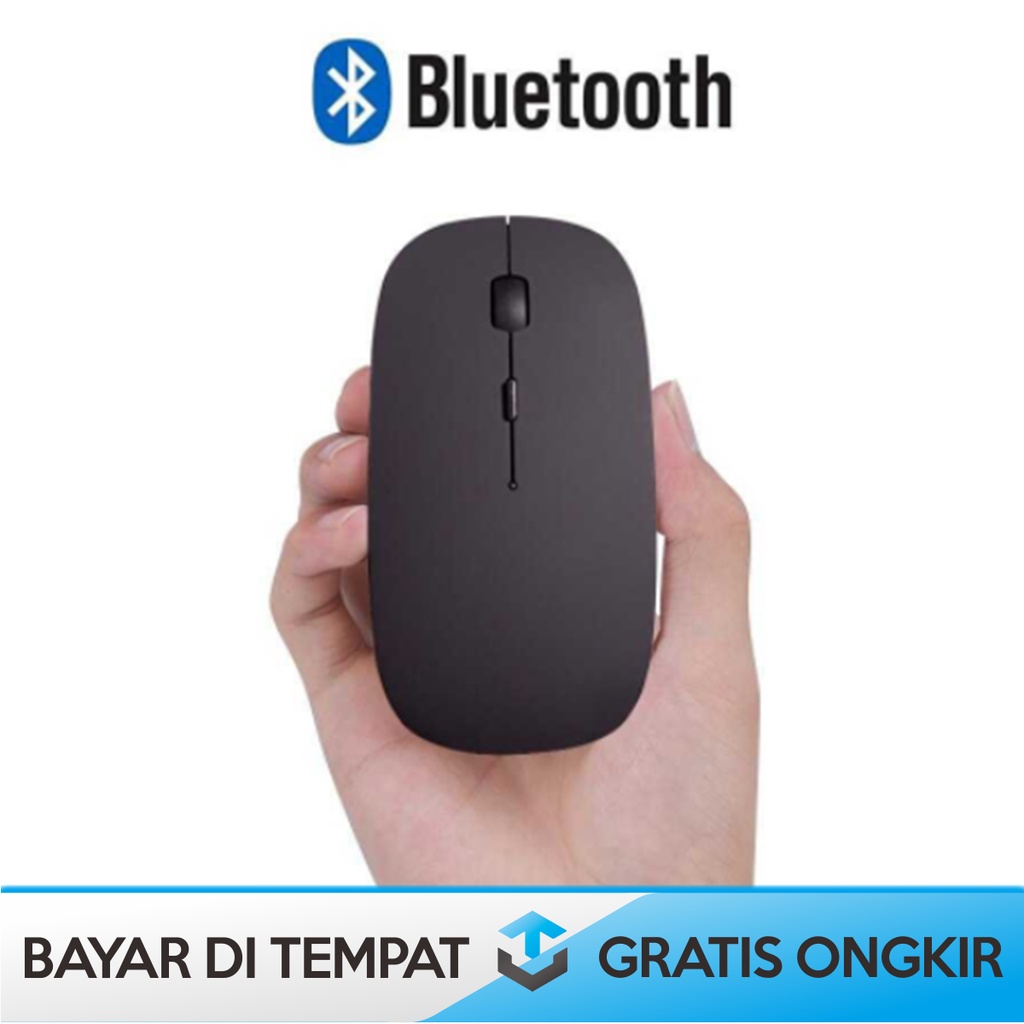 BLUETOOTH 5.2 RECHARGEABLE MOUSE KOMPUTER TAFFWARE DESAIN ELEGAN MURAH