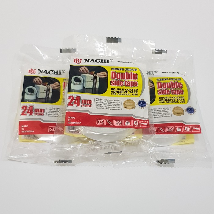 

Isolasi Double Tape Nachi 24 mm x 10 yard Lakban Selotip Plakban solasi