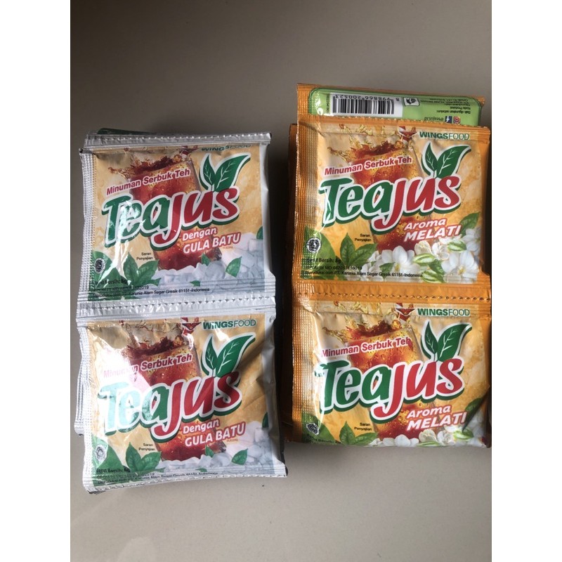 TEAJUS Minuman Serbuk Tea Jus Teh 1 renteng isi 10 sachet