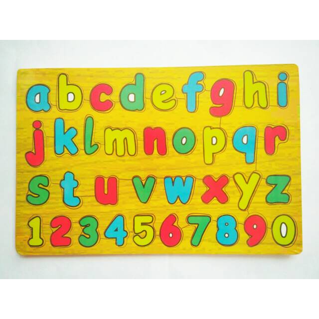 Puzzle abjad huruf kecil
