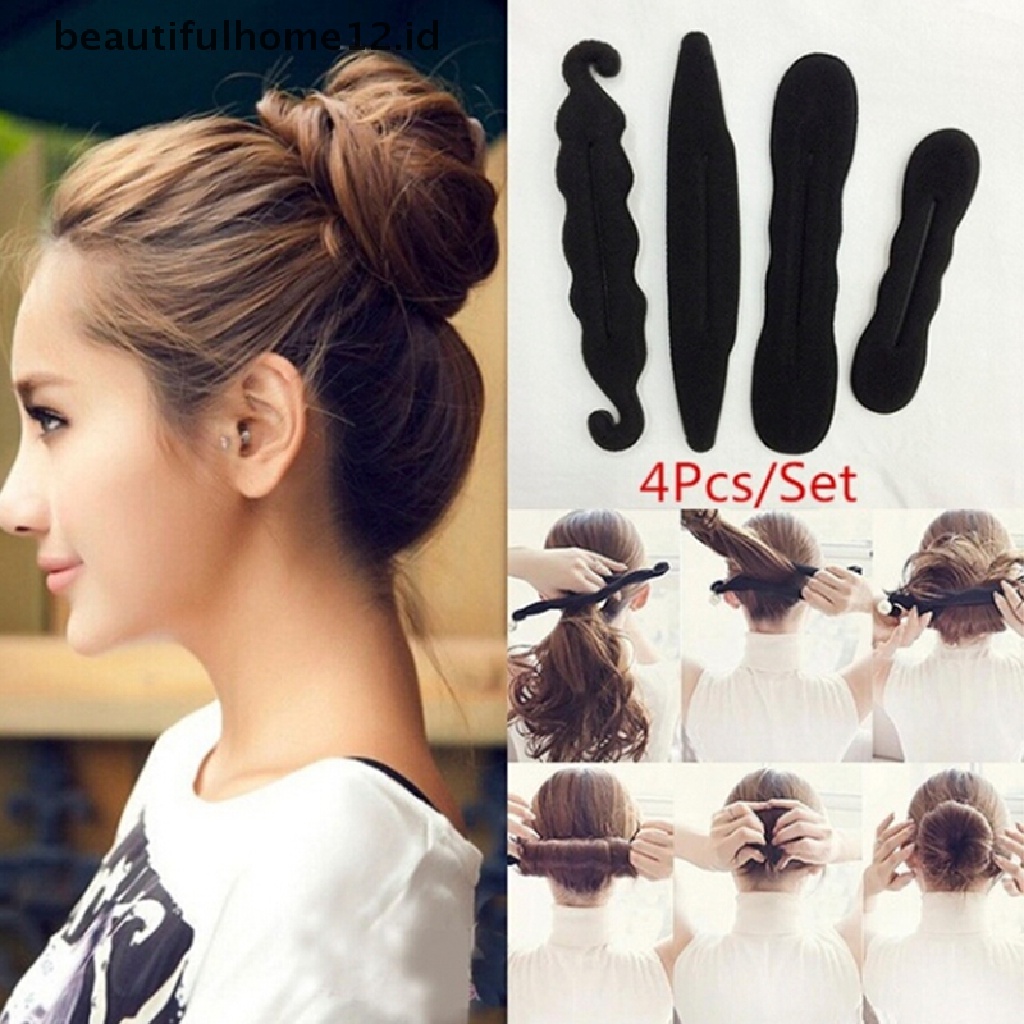 (Kesehatan &amp; Beauty Tool) 4pcs / Set Alat Bantu Pembuat Sanggul / Cepol Untuk Wanita