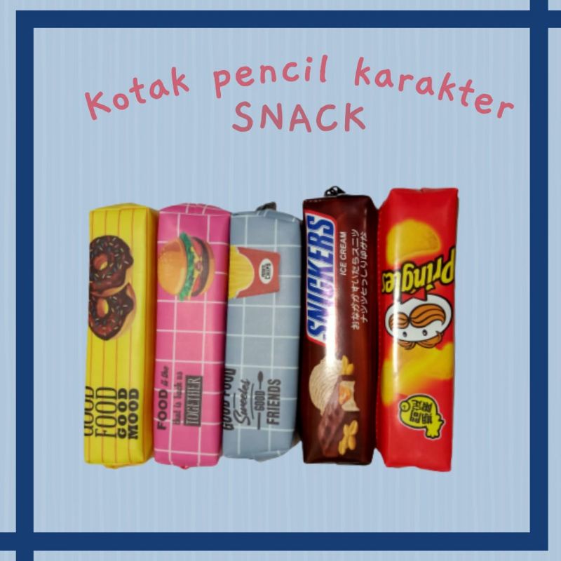 

KOTAK PENSIL LUCU MOTIF SNACK DAN BUAH | KOTAK PENSIL MINI LUCU UKURAN 21x6x5