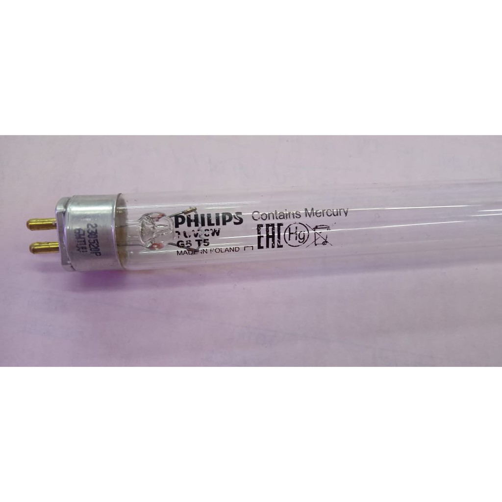 QH PHILIPS G6T5 Lampu UV (Ultraviolet) 6W Germicidal Lamp