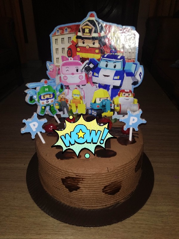 Sale!!!cake Topper Robocar Poli