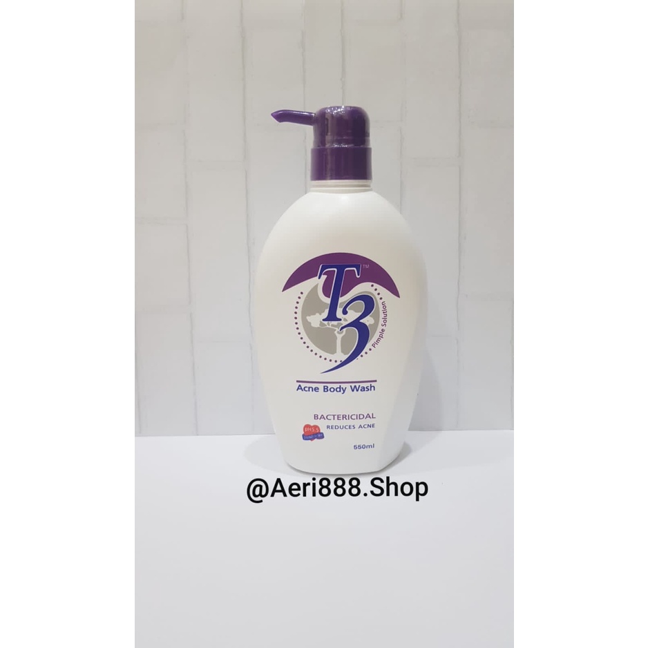T3 ACNE BODY WASH 550ML - ORIGINAL & READY STOCK 