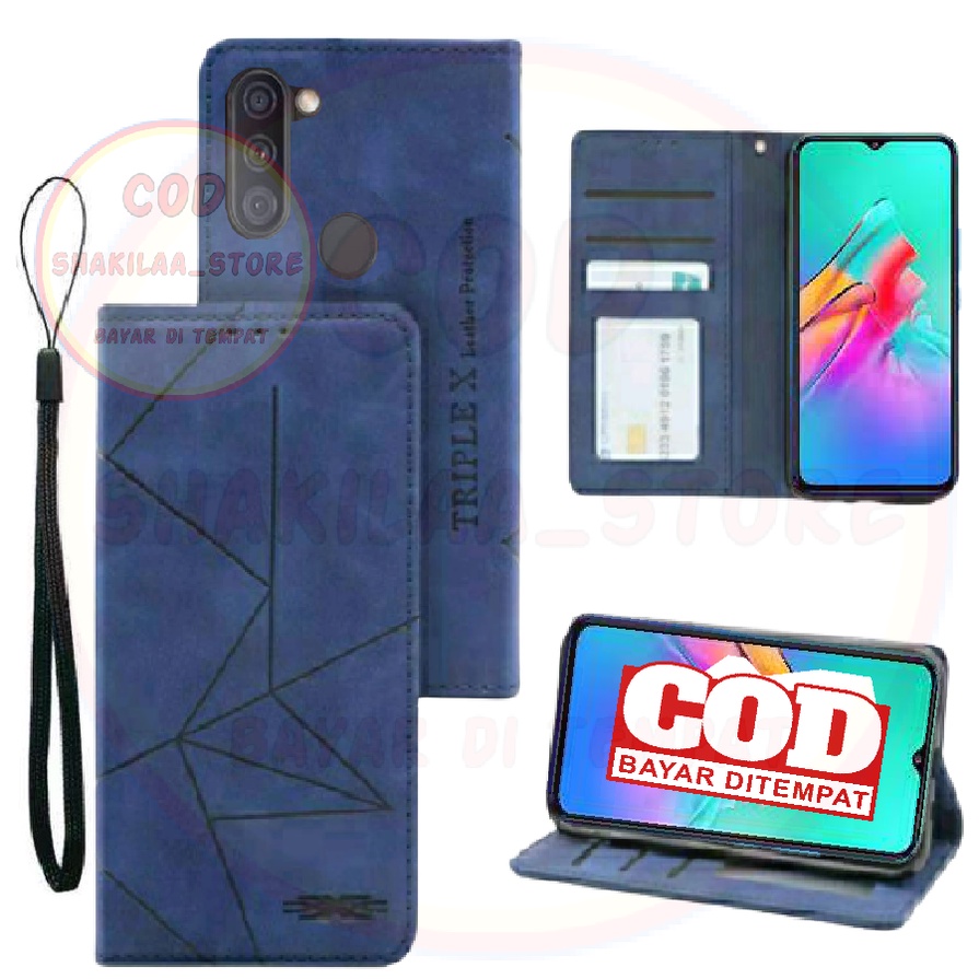 CASE HP SAMSUNG A11 / M11 CASING DOMPET FLIP MOTIF COVER LEATHER-SARUNG HP