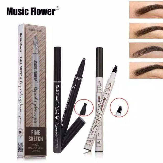 Music flower eyebrow spidol alis pensil alis