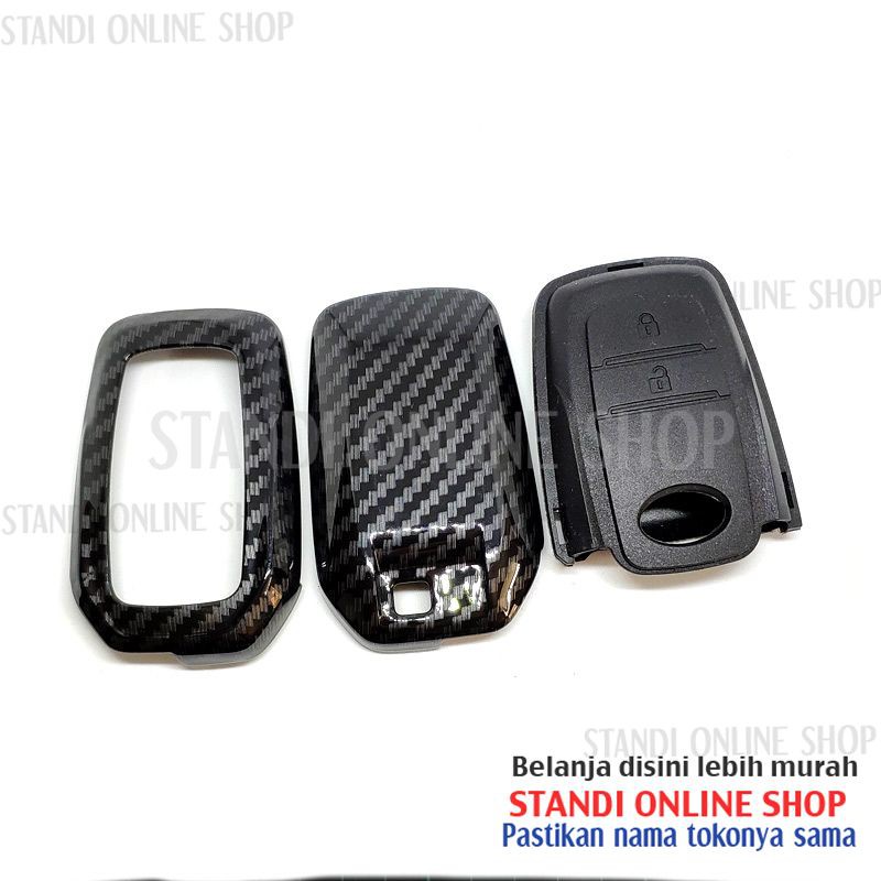Cover Smartkey Sarung Kunci Toyota Innova Venturer Carbon Hitam