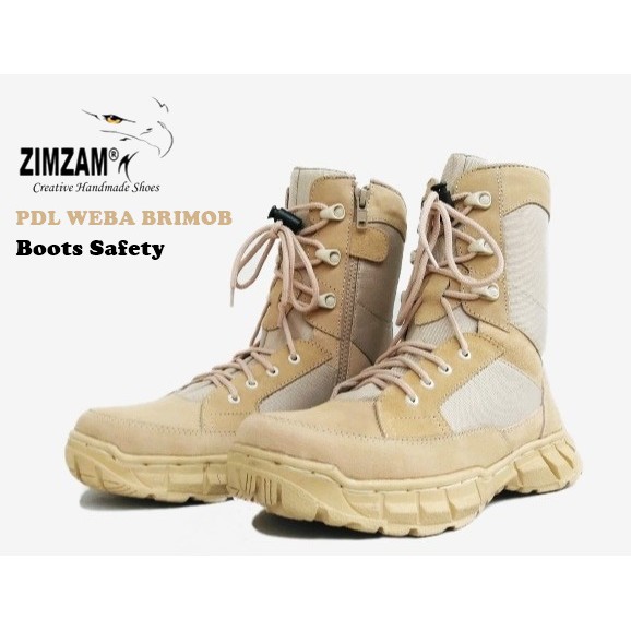 ZIMZAM PDL WEBA SEPATU TACTICAL TNI POLRI BRIMOB  PDL WEBA SEPATU KULIT SUEDE