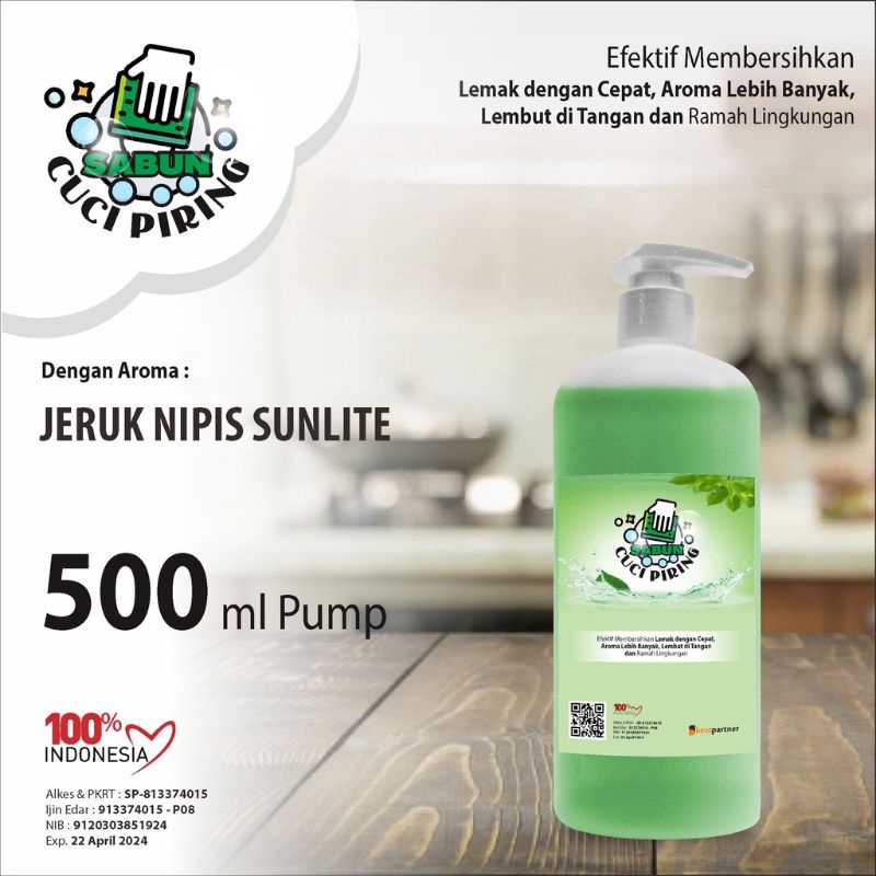 Sabun Cuci Piring Aneka Aroma Buah kemasa pump 500 ml