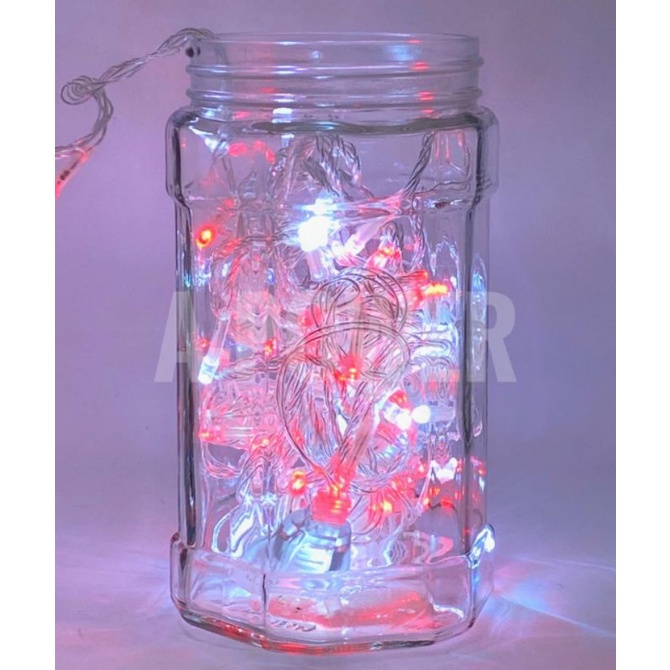 Lampu LED Natal/Tumblr/Hias 10m (Merah Putih)