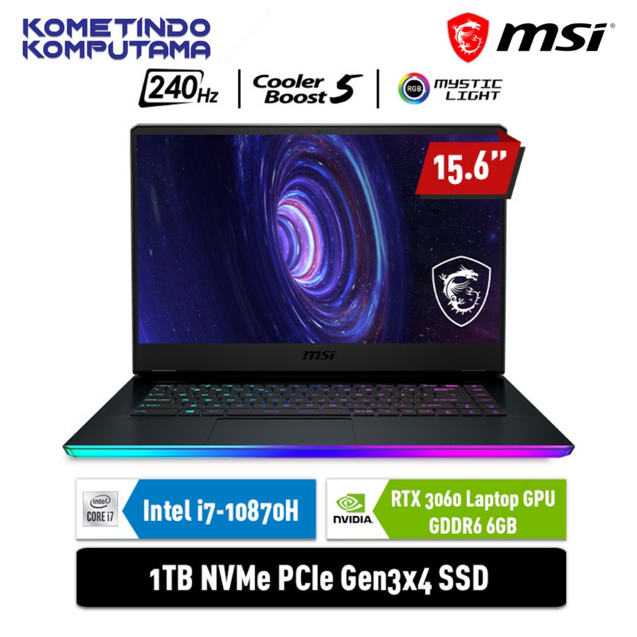 LAPTOP GAMING MSI GE66 RAIDER 10UE [9S7-154214-277] Ci7-10870H / 16GB / 1TB / RTX3060 6GB / NOTEBOOK GAMING / GARANSI RESMI / 100% ORIGINAL