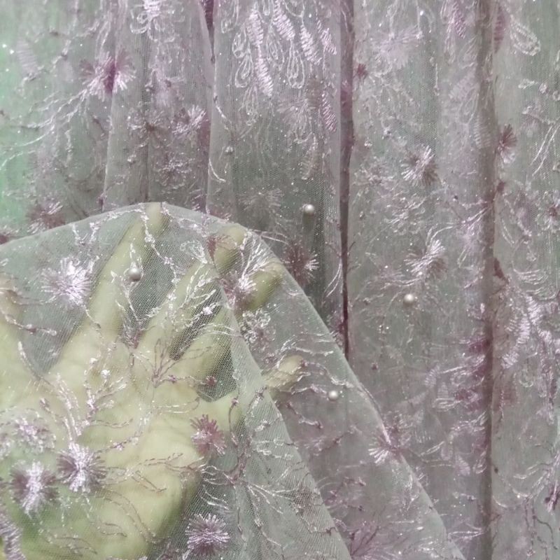 Kain Tile Akar Mutiara / brokat tile / tile akar