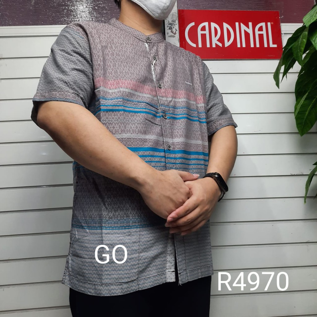 gos  2XL BIG SIZE CARDINAL KEMEJA KOKO Taqwa Pakaian Pria Original Baju Muslim Jumbo Lengan Pendek