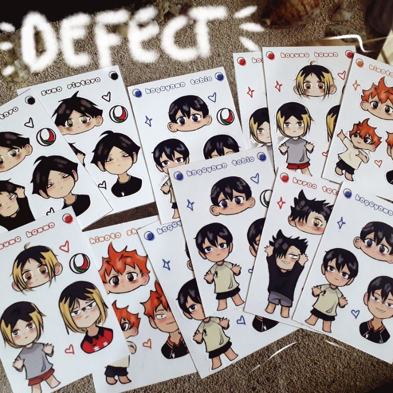 

[ DEFECT ] Haikyuu Sticker Sheet by hiryoa