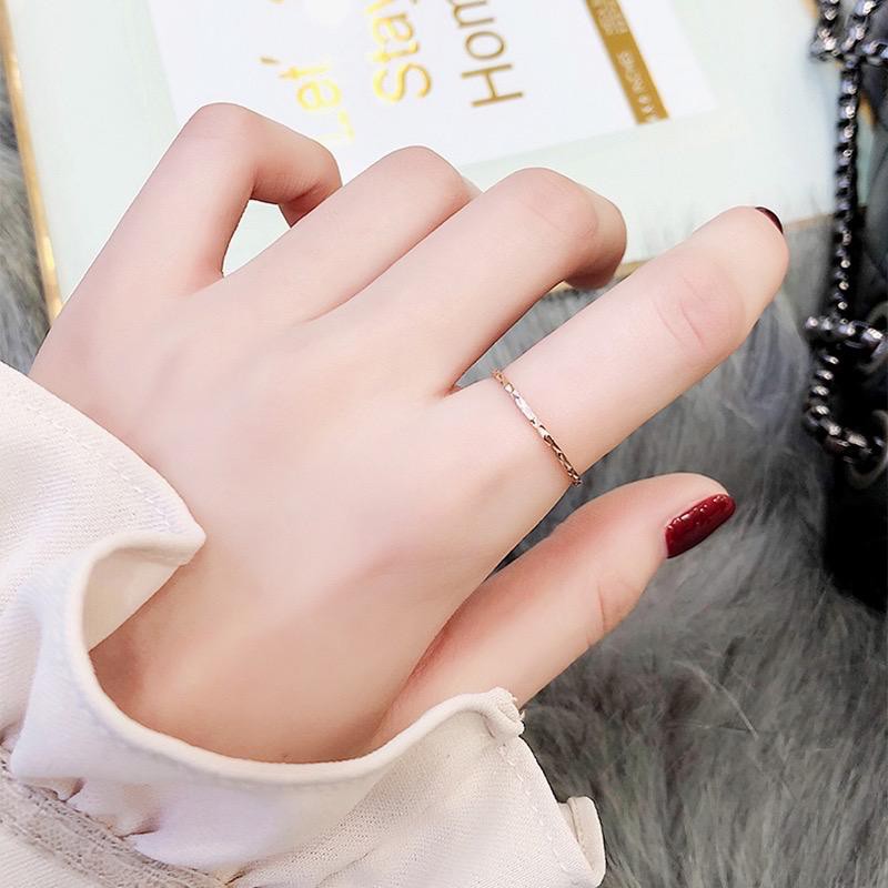 SALE / OBRAL Cincin Titanium Mini Korea Wanita Fashion simple CK008 warna rose gold simple