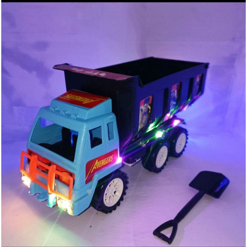 COD Mainan Mobilan truk plastik Variasi Lampu Malam berkedip