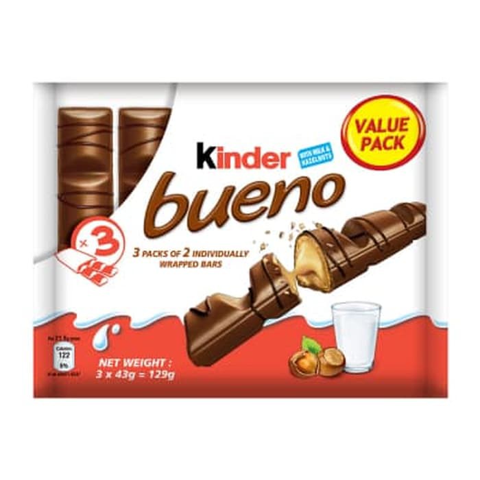 

#HANDCARRY Kinder Bueno Chocolates Value Pack 3sX42g - UFOHCR1602