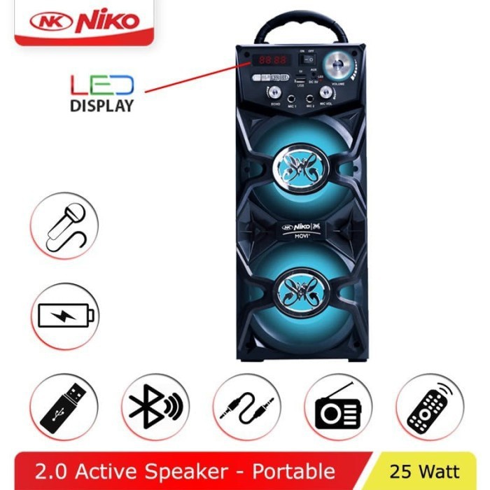 NIKO MOVI 4 - Speaker Multimedia 4&quot; / Speaker Bluetooth 4 Inch