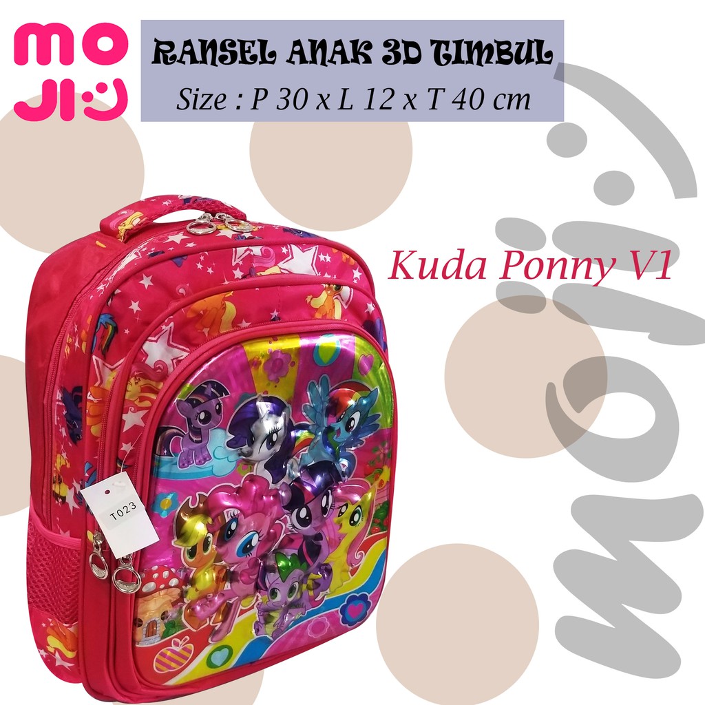 Tas Ransel Anak - Ransel Sekolah Emboss 3D Import