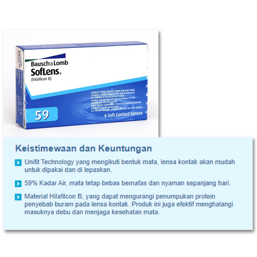 Bausch+Lomb Bulanan 3 pasang Softlens bening