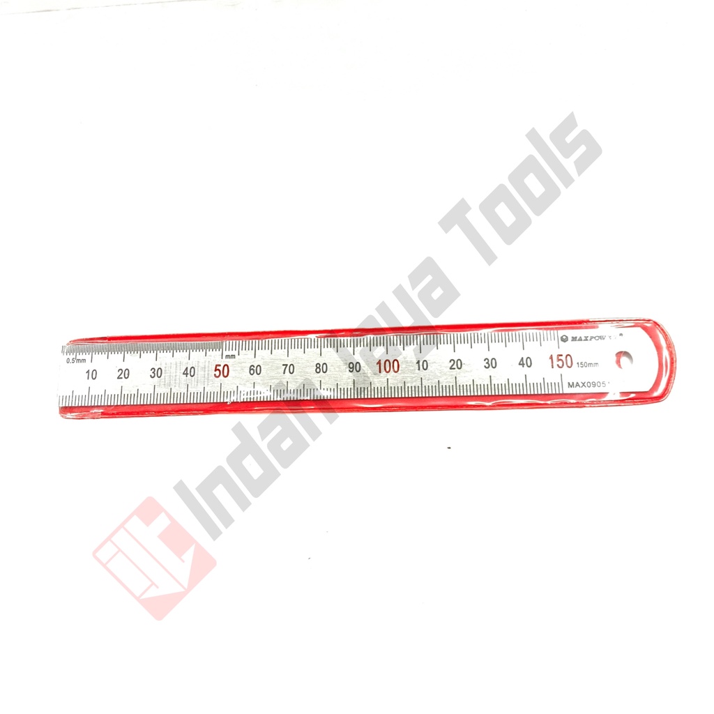 MAXPOWER Metric Steel Ruler Penggaris Besi 15 30 cm Ruler