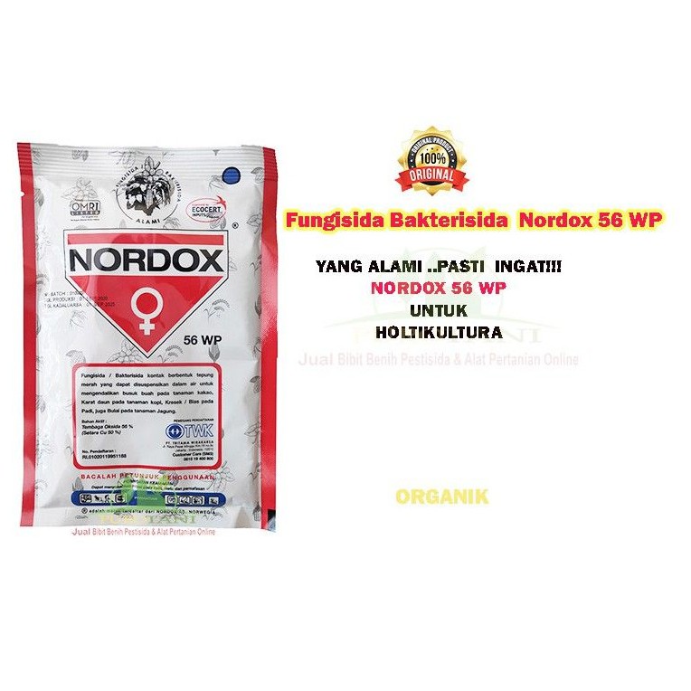 Fungisida Bakterisida pestisida Nordox 56 WP 100 gr