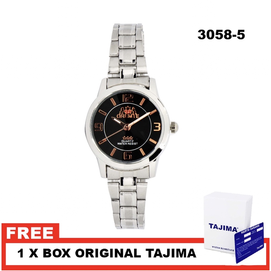 Jam Tangan Oremte Wanita 3058 L Stainless Steel Water Resist 3 ATM Watch Original