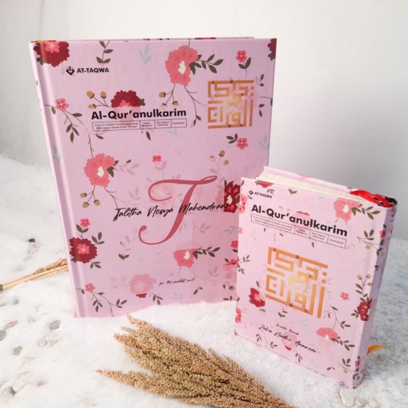 Al Quran Attaqwa Floral Custom A5 Alquran Hafalan At-taqwa Perkata Dan terjemahan Dan Tajwid Alquran