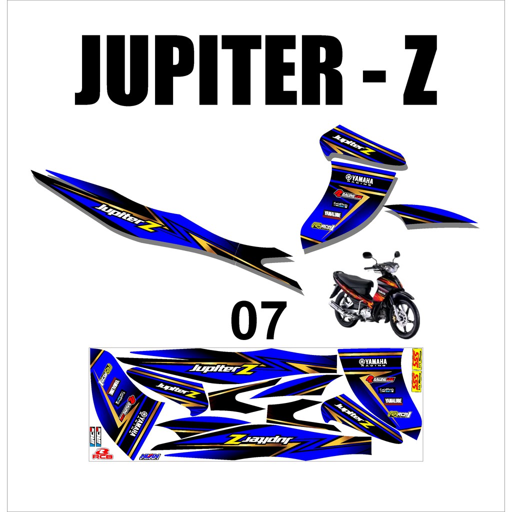 Striping Jupiter Z - Sticker Stiker Variasi Lis Motor Jupiter Z Burhan Termurah DS JP - 7