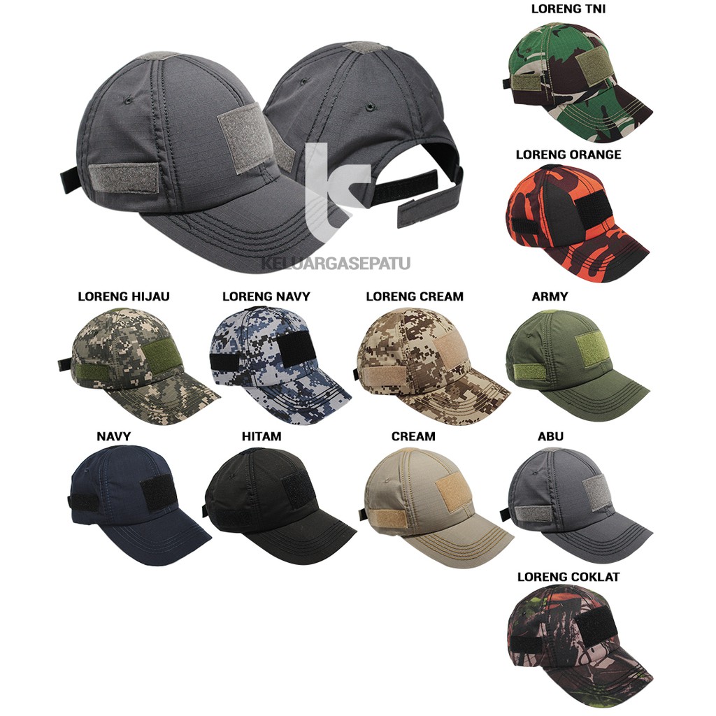 PROMO !!!! GROSIR TOPI TACTICAL TOPI TAKTIKAL MOTIF POLOS LORENG